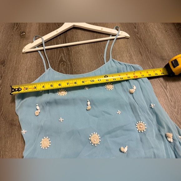 French Connection Spaghetti Strap Beaded Beach Sundress Resortwear Vacation 12 - Picture 7 of 12